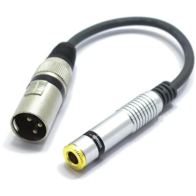 Abbildung von VITALCO XLR Stecker auf 6,3mm Stereo Klinke Buchse Adapter Mikrofon 3 Polig 6.3 TRS Klinkenstecker Audio Kabel