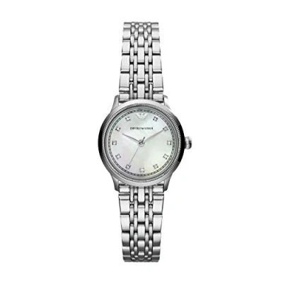 Abbildung von Emporio Armani Damen Analog Quarz Uhr mit Edelstahl Armband AR1803