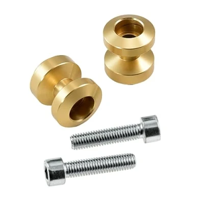 Abbildung von Bobbins / Racingadapter Ständeraufnahmen Schwingenschutz Schwingenadapter für Montageständer M8 Gewinde gold