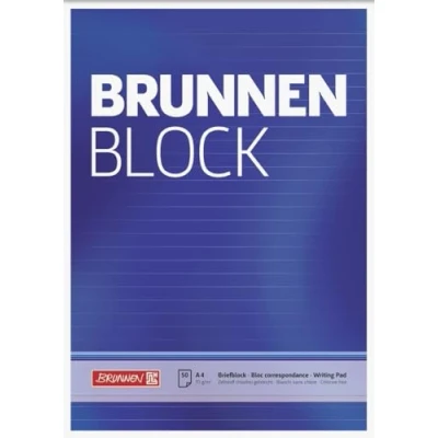 Abbildung von Brunnen 10 x Briefblock Brunnenblock A4 70g/qm liniert 50 Blatt