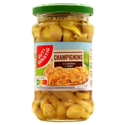 Abbildung von Gut &amp; Günstig Champignons in Scheiben 1.Wahl, 12er Pack (12 x 170g)
