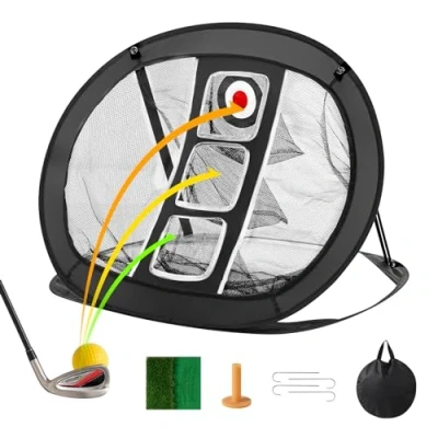 Abbildung von VEVOR Golfnetz Golf Chipping Netz, Pop Up Übungsnetz für drinnen und draußen