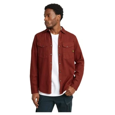 Abbildung von G STAR Dakota SLIM Hemd, Herren, Größe: Medium, Dry red gd