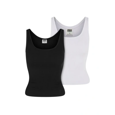 Abbildung von Urban Classics 2PACK Top, Damen, Größe: XS, Black white