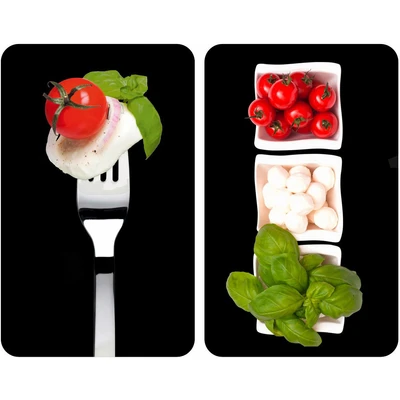 Abbildung von WENKO Herd Abdeckplatte &quot;Caprese&quot;, (Set, 2 tlg.), rutschfesten Spezialfüße