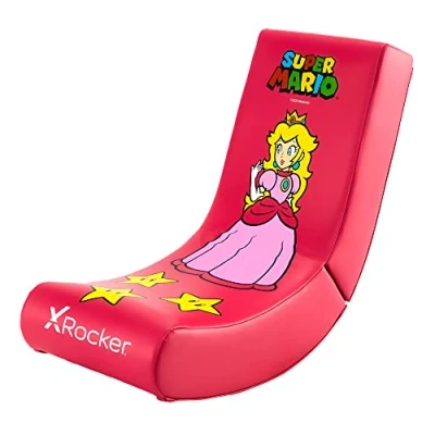 Abbildung von X Rocker Nintendo Super Mario Floor Gaming Sessel für Kinder Prinzessin Peach Design