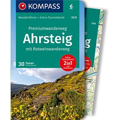Abbildung von KOMPASS Wanderführer Premiumwanderweg Ahrsteig mit Rotweinwanderweg, 30 Touren/Etappen Extra Tourenkarte: GPS Daten zum Download