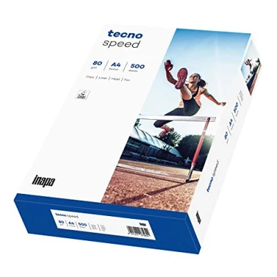 Abbildung von inapa Drucker /Kopierpapier tecno Speed: 80 g/m², A4, weiß, 500 Blatt schnell und staufrei drucken