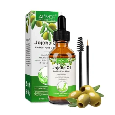 Abbildung von ALIVER Haaröl Jojoba Haut Wimpern Bio Vegan 60ml Aliver, 1 tlg.,