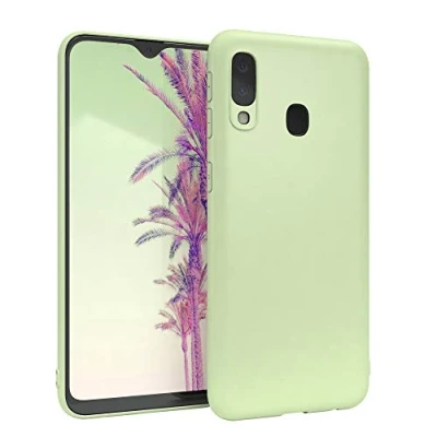 Abbildung von EAZY CASE Handyhülle Silikon mit Kameraschutz kompatibel Samsung Galaxy A20e in Pastell Grün, Ultra dünn, Slimcover, Silikonhülle, Hülle, Softcase, Backcover