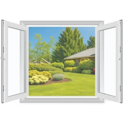 Abbildung von MYCARBON 2 Stück Fliegengitter Fenster 170x180cm, zuschneidbar, ohne Bohren, Insektenschutz für Fenster, Weiß