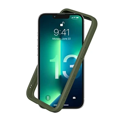 Abbildung von RhinoShield Bumper Case kompatibel mit [iPhone 13/13 Pro] CrashGuard NX Stoßdämpfende Schutzhülle im schlanken Design 3.5 Meter Fallschutz Camo Grün