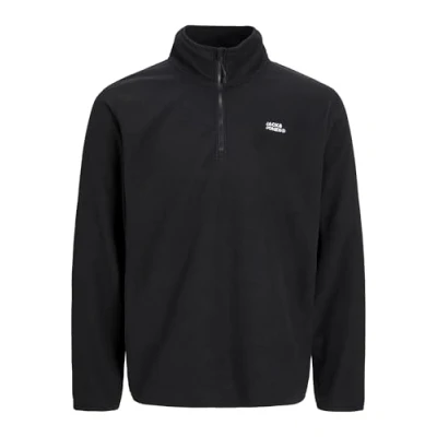 Abbildung von Jack &amp; Jones LOGO Fleecepullover, Herren, Größe: Small, Black