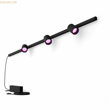 Abbildung von Signify Philips Hue Perifo Basis Set Wandleuchte 3 Spots Schwarz