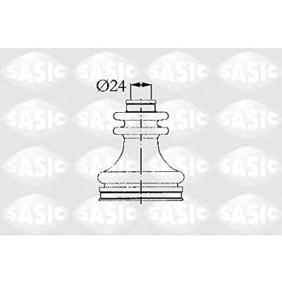 Abbildung von SASIC 4003425 Achsmanschette getriebeseitig RENAULT: MEGANE 1, Scénic ESPACE 3