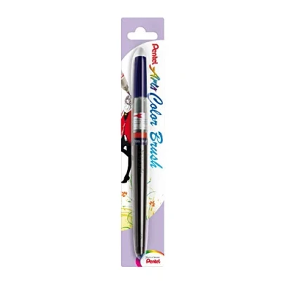 Abbildung von Pentel XGFL 117X Colour Brush, einzigartiger Pinselstift gefüllt mit Aquarelltinte, stahlblau, 1 Stück, 17.5 x 1.3 cm