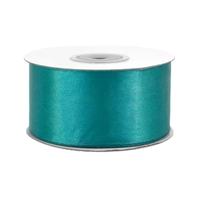 Abbildung von Creativery Satinband, Satinband 38mm x 25m Rolle Petrol