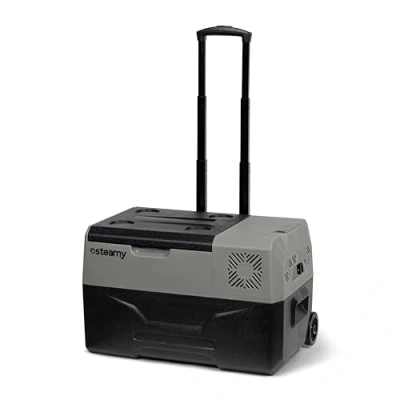 Abbildung von Steamy E Single Zone 30 Roller, Elektrische Kompressor Kühlbox mit Rollen, 28 Liter, 12V/ 230V, zum Warmhalten und Kühlen, Für Camping