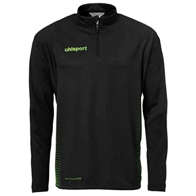 Abbildung von Uhlsport Kinder Score 1/4 Zip Top Langarmshirt, schwarz/Fluo grün, 164