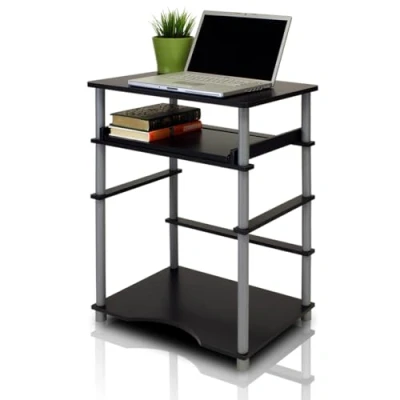 Abbildung von Furinno Laptop Notebook Schreibtisch, holz, Schwarz/grau, 39.62 x 75.18 cm