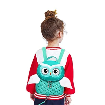 Abbildung von Kleinkind Anti Verlorener Rucksack, Yuepin Schön Eule Baby Rucksack mit Sicherheitsleine für Alter 1 5 Jahre Alte Kinder (Grün)