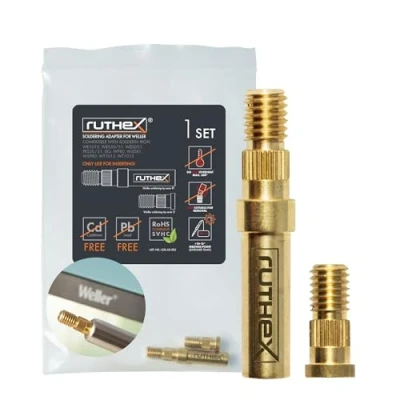 Abbildung von ruthex 2x Lötspitzen Adapter Weller Serie ET &amp; LT Lötkolbenspitze kompatibel mit Lötkolben WE1010, WP80, WEP70 für zum Einsetzen von Gewindeeinsätzen im 3D Druck