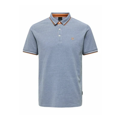 Abbildung von Only &amp; Sons Onsfletcher REG NOOS Poloshirt, Herren, Größe: Small, Medium blue denim