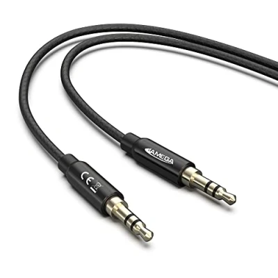 Abbildung von JAMEGA AUX Kabel 3,5mm Klinke Stecker Klinken Stereo für iPhone TV Boxen Audio Kabel, (150 cm)