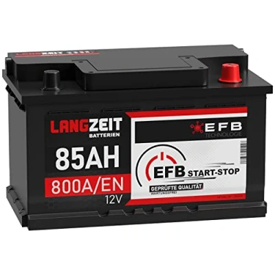Abbildung von LANGZEIT Autobatterie EFB Batterie Start Stop Starterbatterie (85Ah 12V)