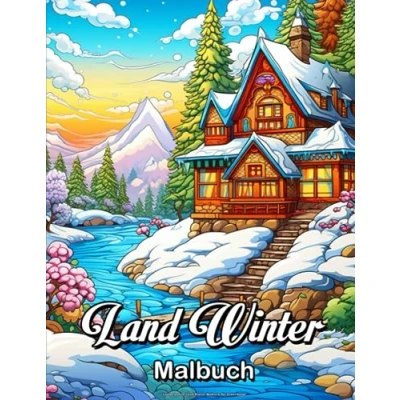 Abbildung von Landschaften Land Winter Malbuch für Erwachsene: mit entspannenden und stressabbauenden