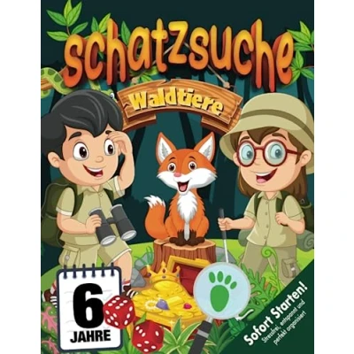 Abbildung von Waldtier Schatzsuche Kindergeburtstag ab 6 Jahren: Abenteuer im Wald wer hat den Schatz gestohlen? Packende kreative Schnitzeljagd mit sympathischen Charakteren. (Bravo Schatzsuche)
