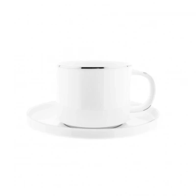 Abbildung von Mulex Tasse 12 Tlg. Kaffeetassen Set mit Untertasse aus Porzellan 200 ml