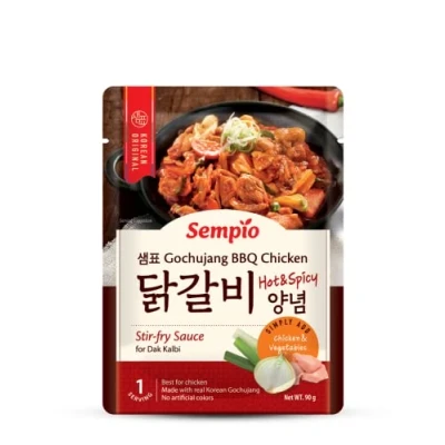 Abbildung von Sempio Gochujang BBQ Chicken Sauce (90g) Dak Galbi Marinade. Würzige, authentische koreanische Aromen für einfaches Kochen zu Hause