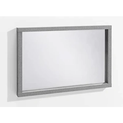 Abbildung von Composad Spiegel der Linie LAFABRICA mit Rahmen aus Holz, für Bad, Eingang und Wohnzimmer, moderner Spiegel, Abmessungen (BxHxT) 90 x 60 cm, Farbe Zementgrau, Made in Italy