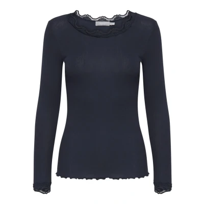 Abbildung von Fransa Frhizamond Langarmshirt, Damen, Größe: XS, Dark peacoat