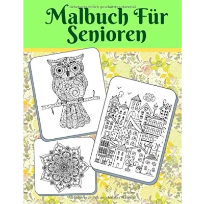 Abbildung von Malbuch Für Senioren: Menschen Mit Demenz, Blumen, Tieren Und Mandala Spielen