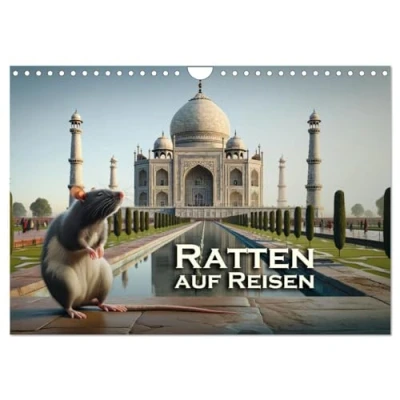 Abbildung von Ratten auf Reisen (Wandkalender 2025 DIN A4 quer), CALVENDO Monatskalender