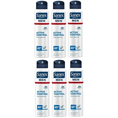 Abbildung von 6 x SANEX Deodorant MEN &quot;Dermo Active Control&quot; für normale Haut 200 ml