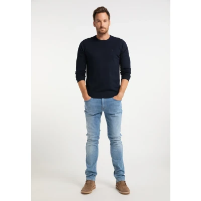Abbildung von Dreimaster Rundhals Palpito Strickpullover, Herren, Größe: XL/XXL, Marine