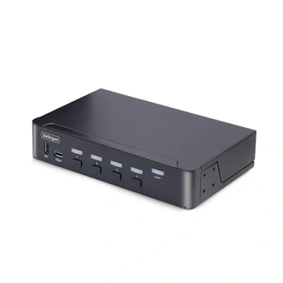 Abbildung von StarTech.com 4 PORT 8K KVM Switch DisplayPort 1.4, 60Hz / 4K 144Hz, DP 2X USB 3.0 Ports, 4X 2.0 HID Umschalter, Taste &amp; Hotkey, MST (D86A2 KVM)