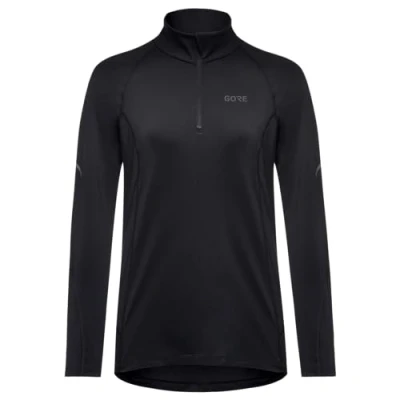 Abbildung von GORE WEAR Damen Mid Zip Shirt Langarm, Schwarz, 36 EU