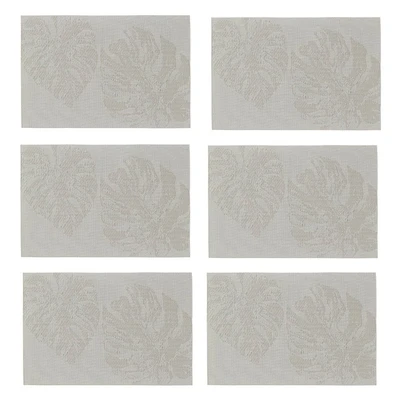 Abbildung von Zeller Present Platzset, (Set), modernes Monstera Blätter Design, 6 teilig, Kunststoff, 30x45 cm