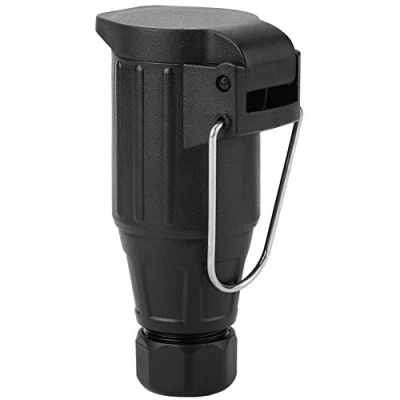 Abbildung von 13 poliger anhängerstecker12V Pin Anh?ngerstecker, Kunststoffbuchse Kabelstecker Adapter Ersatz für Caravan Anh?ngerkupplung Abschleppen (schwarz)