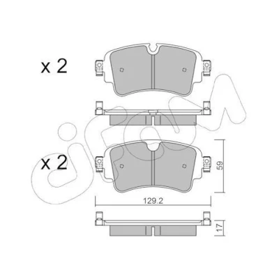 Abbildung von CIFAM 822 1129 0 Bremsbelagsatz für Verschleißwarnanzeiger vorbereitet AUDI: A4 B9 Avant, Q7, Q5, VOLKSWAGEN: Touareg III