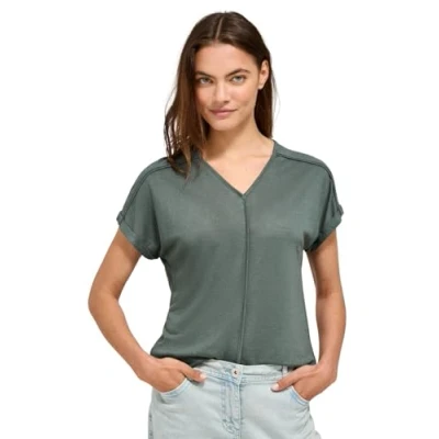 Abbildung von CECIL Damen B323070 T Shirt mit Deko Nähten, Balmy Khaki, L