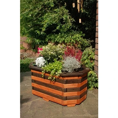 Abbildung von DSH DEKO SHOP HANNUSCH Blumenkasten Bk6l braun grün