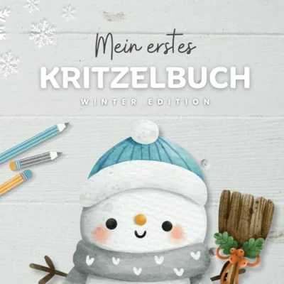 Abbildung von Kritzelbuch ab 1 Jahr Winter Edition: Liebevoll gestaltetes Malbuch mit 50 kindgerechten Wintermotiven zum Kritzeln und Ausmalen Erstes Ausmalbuch ... Förderung der Kreativität Motorik