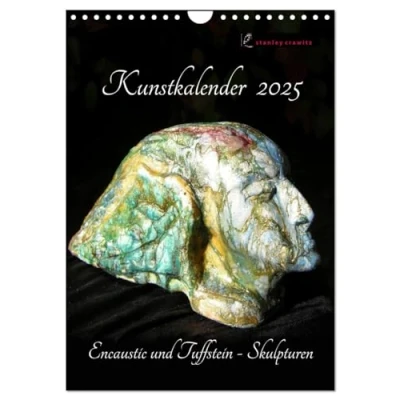 Abbildung von Kunstkalender 2025 Encaustic und Tuffstein Skulpturen (Wandkalender DIN A4 hoch), CALVENDO Monatskalender