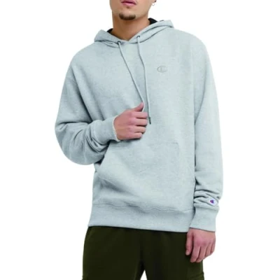Abbildung von Champion Herren Sweatshirt mit Reißverschluss, Fleecefutter, groß und groß, Oxford graues C Logo, XXL Tall