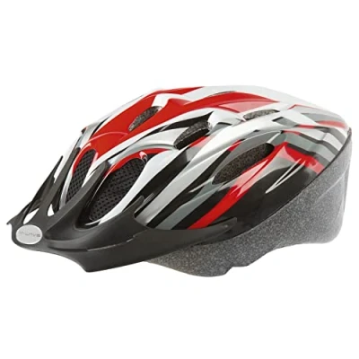 Abbildung von M Wave Fahrradhelm, Rot/Schwarz/Weiß/Silber, M, 53 57 cm